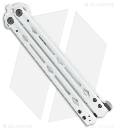 Kershaw Stormtrooper White Lucha Balisong Butterfly Knife (4.5" White) Blade HQ - Image 3