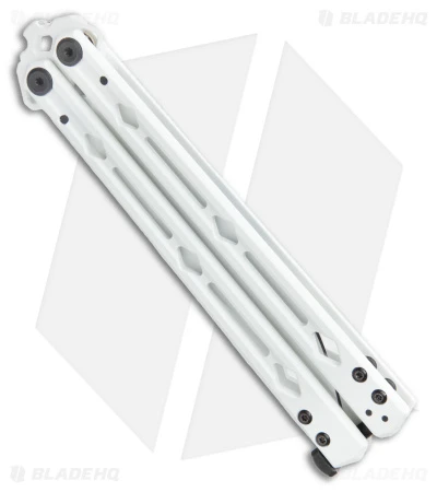 Kershaw Stormtrooper White Lucha Balisong Butterfly Knife (4.5" White) Blade HQ - Image 2