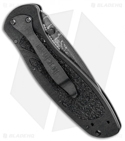 Kershaw Blur Assisted Opening Knife Black Aluminum (3.375" Damascus) 1670BLKDAM - Image 3