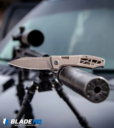 Kershaw Boilermaker Assisted Opening Frame Lock Knife Brown (3.3" Brown) 3475 - Image 5