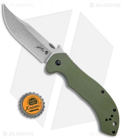 Kershaw Emerson CQC-10K Frame Lock Knife OD Green G-10 (3.5" Stonewash) 6030 - Image 4