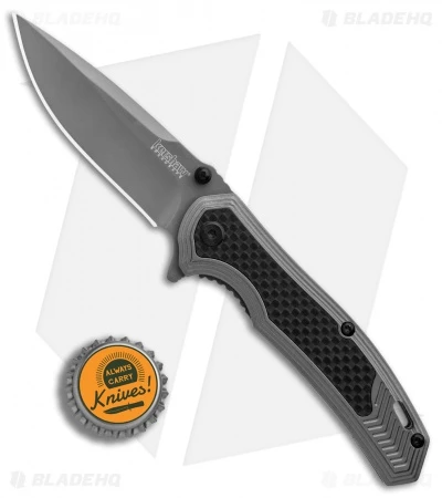 Kershaw Fringe A/O Frame Lock Knife Gray SS/Carbon Fiber (3" Gray) 8310 - Image 4