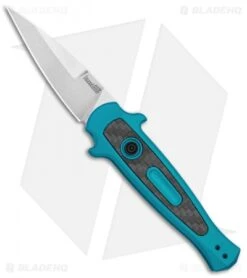 Kershaw Launch 12 Mini Stiletto Automatic Knife Teal (2.5" Stonewash)