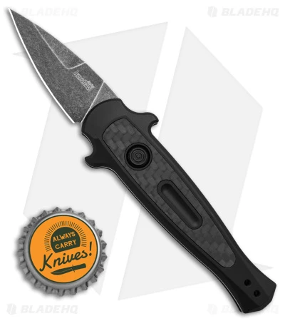 Kershaw Launch 12 CA Legal Mini Stiletto Automatic Knife Black/CF (1.9"Black SW) - Image 4
