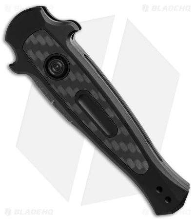 Kershaw Launch 12 CA Legal Mini Stiletto Automatic Knife Black/CF (1.9"Black SW) - Image 2