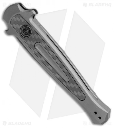 Kershaw Launch 8 Stiletto Automatic Knife Gray/CF (3.5" Black) - Image 2