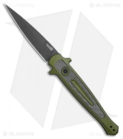 Kershaw Launch 8 Stiletto Automatic Knife Green/CF (3.5" Black)