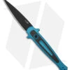 Kershaw Launch 8 Stiletto Automatic Knife Teal/CF (3.5" Black) 7150TEALBLK