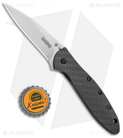 Kershaw Leek Assisted Opening Knife Carbon Fiber (3" Satin Composite) 1660CFCBSW - Image 4