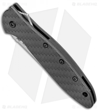 Kershaw Leek Assisted Opening Knife Carbon Fiber (3" Satin Composite) 1660CFCBSW - Image 2