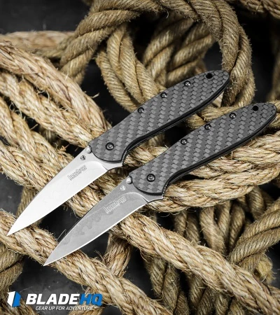 Kershaw Leek Assisted Opening Knife Carbon Fiber (3" Satin Composite) 1660CFCBSW - Image 5