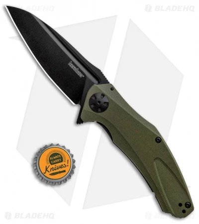 Kershaw Natrix XL Sub-Frame Lock Knife OD Green G-10 (3.75" Black) 7008OLBLK - Image 4