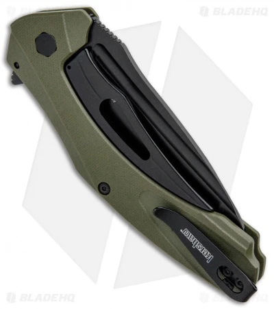 Kershaw Natrix XL Sub-Frame Lock Knife OD Green G-10 (3.75" Black) 7008OLBLK - Image 3