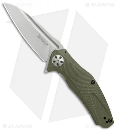 Kershaw Natrix A/O Sub-Frame Lock Knife OD Green G-10 (3.25" Stonewash) 7007OL