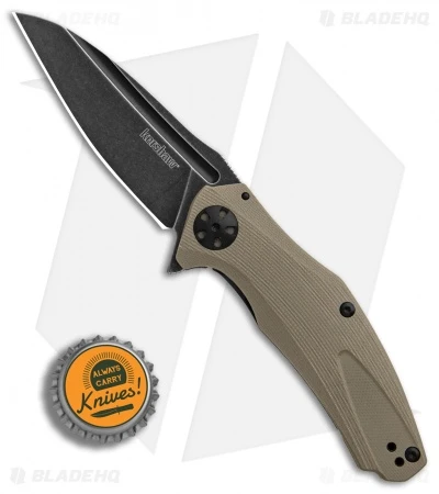 Kershaw Natrix Sub-Frame Lock Knife Tan G-10 (3.25" Black Stonewash) 7007TANBW - Image 4