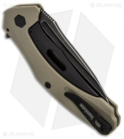 Kershaw Natrix Sub-Frame Lock Knife Tan G-10 (3.25" Black Stonewash) 7007TANBW - Image 2