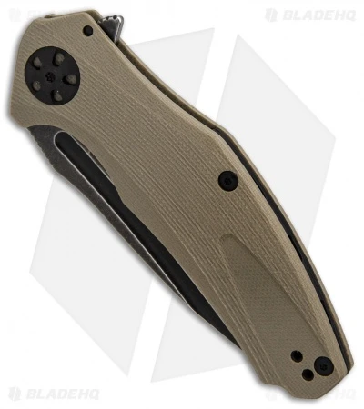 Kershaw Natrix Sub-Frame Lock Knife Tan G-10 (3.25" Black Stonewash) 7007TANBW - Image 3