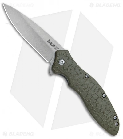 Kershaw Oso Sweet Assisted Opening Knife OD Green (3" Stonewash) 1830ODSW