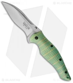 Kershaw Bump Assisted Opening Knife Green Titanium (3.5" Satin) 1590GR