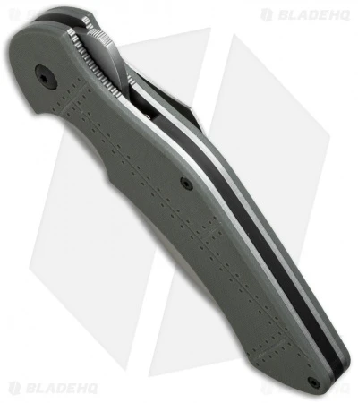 Kershaw Junkyard Dog II Liner Lock Knife Gray G10 (3.75" Bead Blast Serr) 1725ST - Image 2